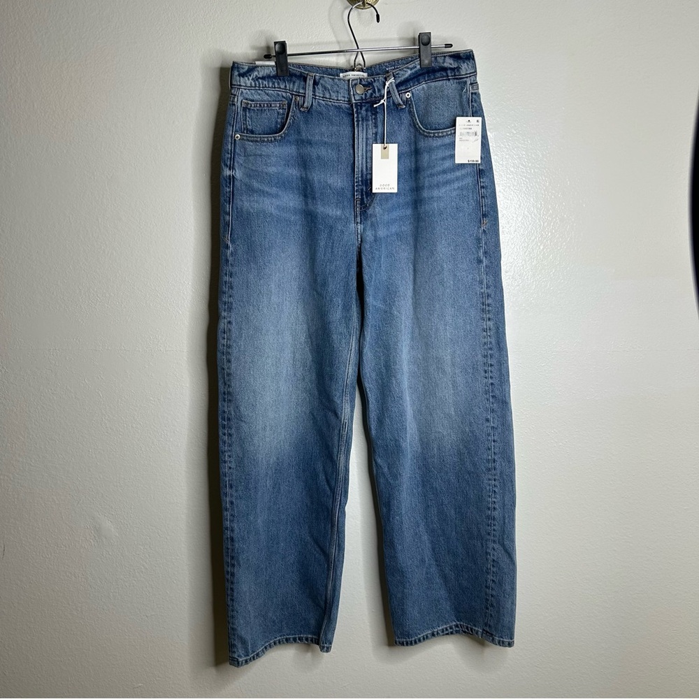 NWT Good American Good Standard Baggy Straight Leg Slouchy Jean 100% Cotton 6/28 - Picture 4 of 16